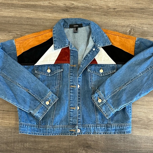 Forever 21 Jackets & Blazers - Forever 21 Blue Denim Jacket with Black Label